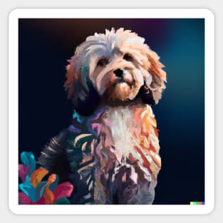 Cute Cavoodle Drawing Sticker